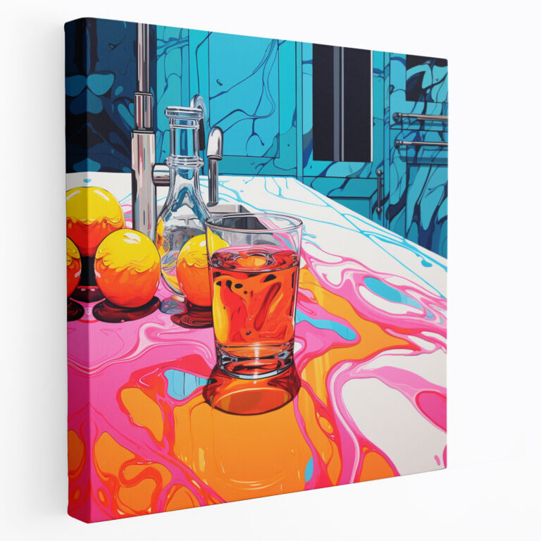Pop Art Marble Canvas Print - Marble, Marble, Wall Art, Modern Flair