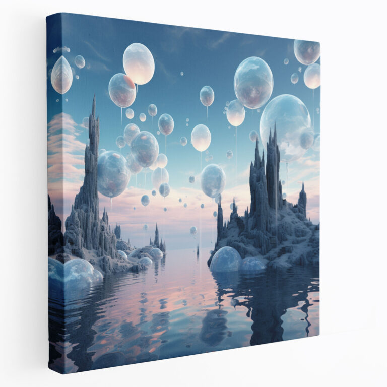 Floating Marble Canvas Print - Marble, Marble, Wall Art, Canvas Print