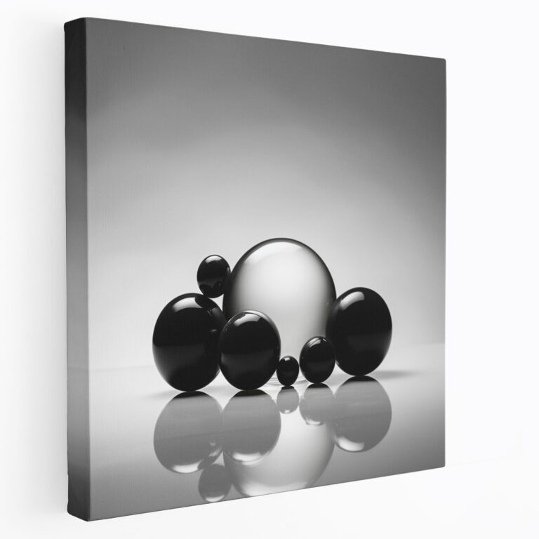 Monochrome Marble Wall Art - Marble, Wall Art, Wall Decoration, Canvas Print