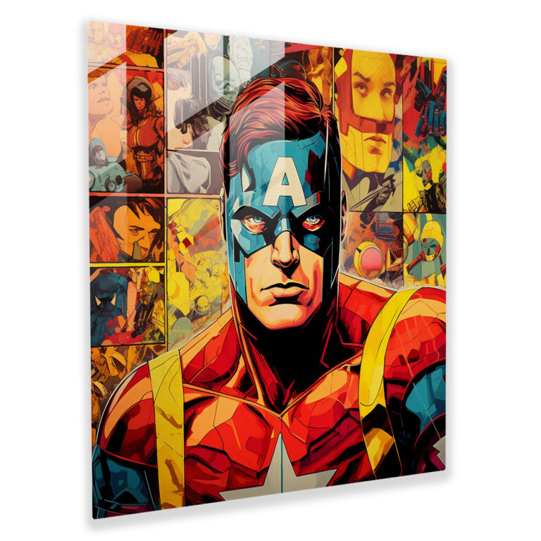 Kapow! Comics Glass Print - Pop Art Inspiration Glass Wall Art - Home Decoration - Wall Decoration - Glass Art - Modern Artwork