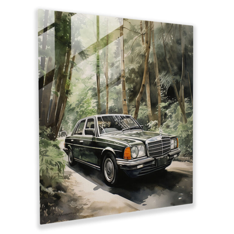 Mercedes Glass Print - Mercedes, Glass Print, Modern Art, Wall Decoration