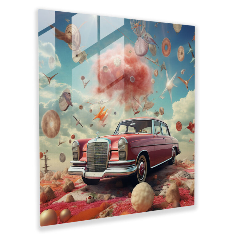 Mercedes Glass Print - Mercedes, Home Decoration, Fantasy, Glass Wall Art