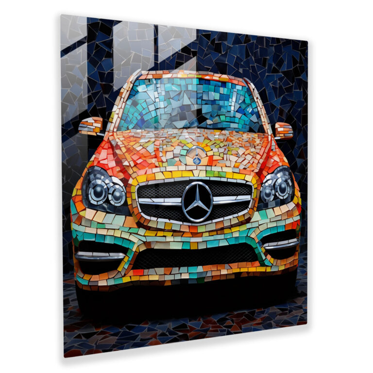 Mercedes Glass Print - Mercedes, Glass Art, Glass Print, Home Decoration