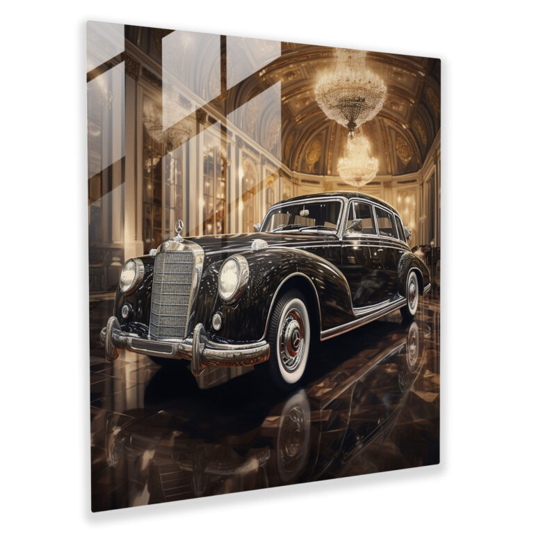 Luxury Mercedes Glass Print - Opulent Wall Art - Mercedes, Home Decoration, Glamorous, Modern Art