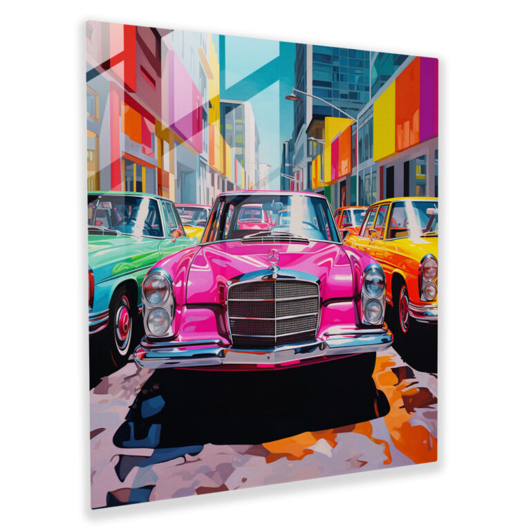 Mercedes Pop Art Glass Print - Mercedes, Contemporary Pop Art, Home Decoration, Mercedes
