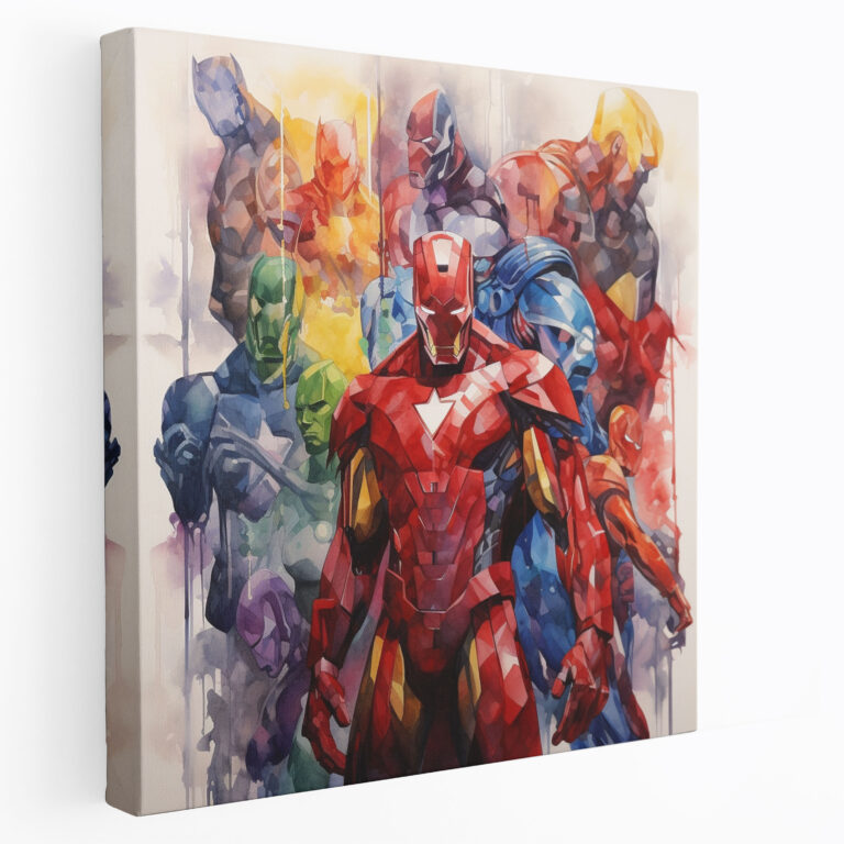 Marvel Abstract Watercolor Wall Art - Marvel, Marvel, Canvas Print, Wall Art