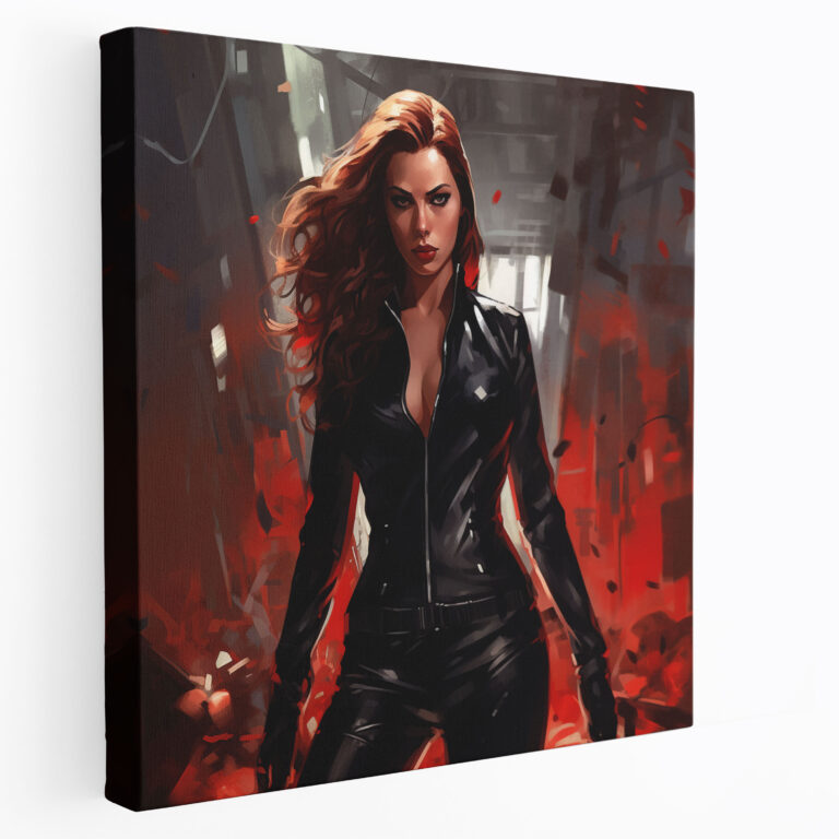 Marvel Canvas Print - Black Widow Elegance - Marvel, Marvel, Canvas, Wall Decoration