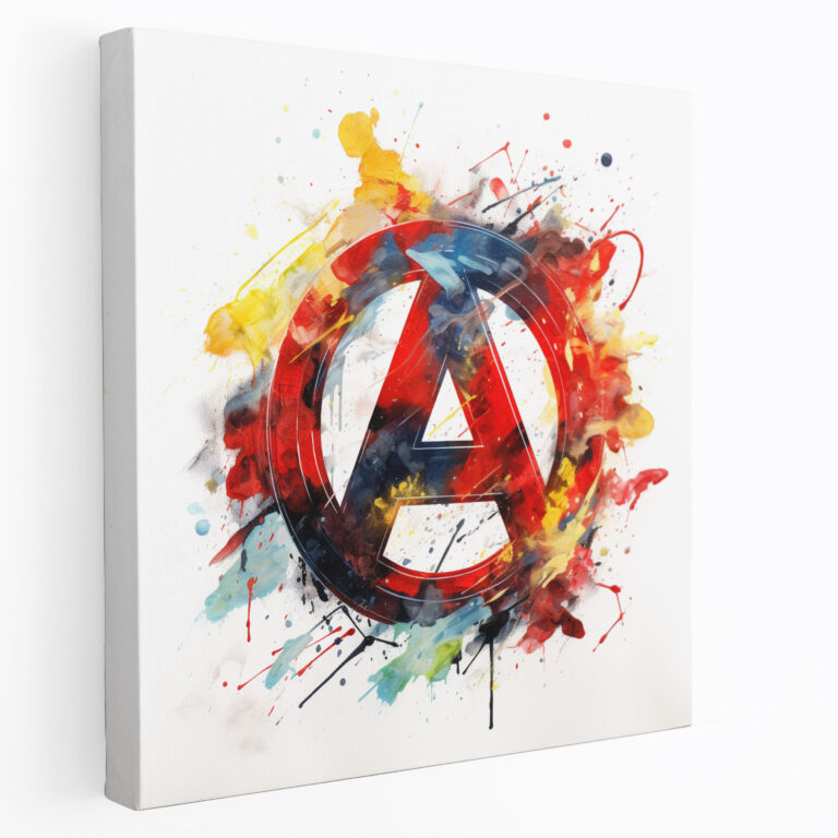 Marvel Wall Art: Avengers Watercolor - Marvel, Wall Decoration, Vibrant Colors, Canvas Print