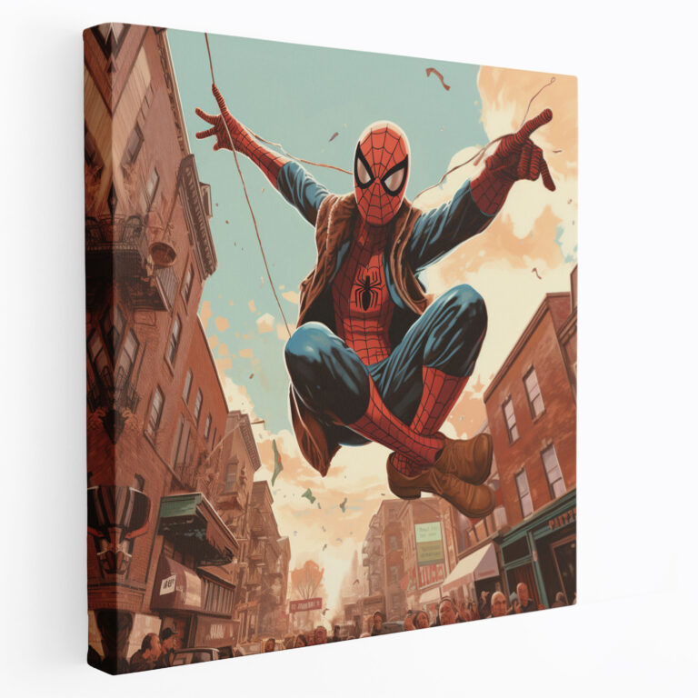 Marvel Canvas Print: Retro Spider-Man - Marvel, Spider-Man, Marvel, Wall Decoration