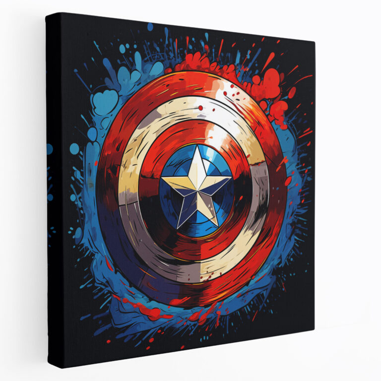 Marvel Wall Art: Pop Art Captain America - Marvel, Canvas, Wall Art, Pop Art Style