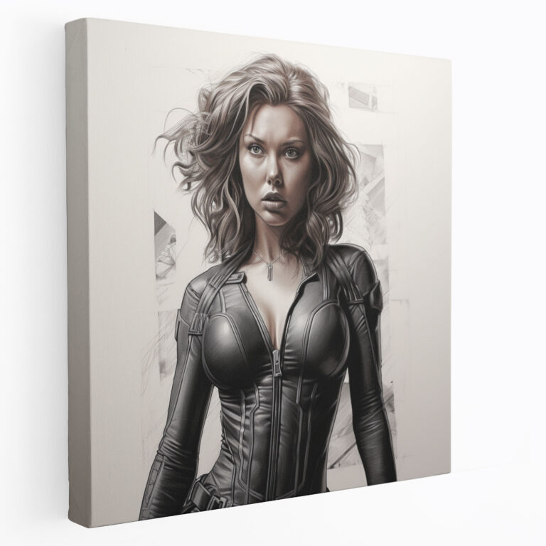Marvel Canvas Print: Realistic Black Widow - Marvel, Black Widow, Strength, Marvel