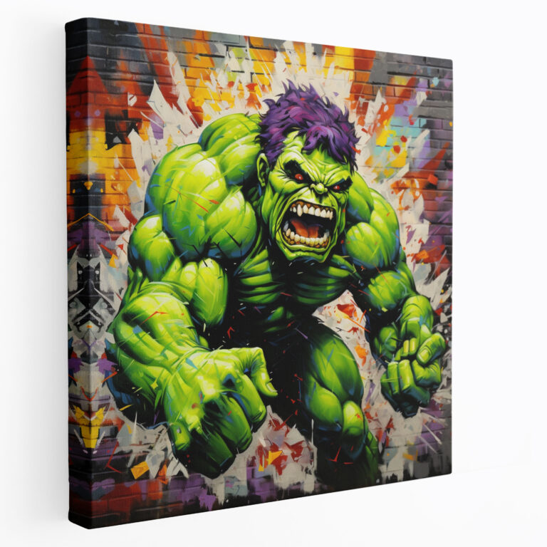 Marvel Wall Art: Hulk Graffiti - Marvel, Canvas, Hulk, Urban Vibe