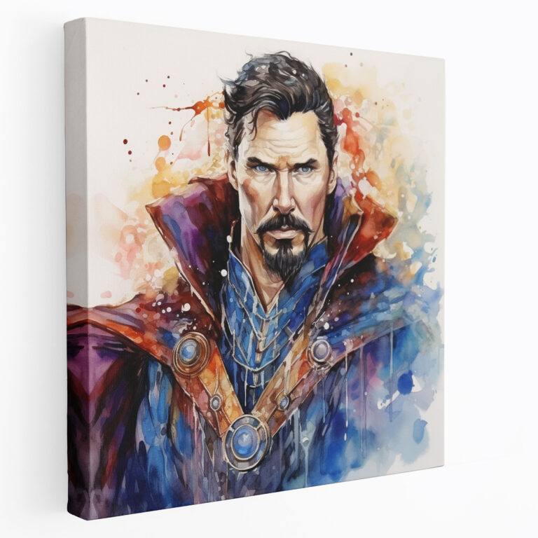 Marvel Doctor Strange Canvas Print - Marvel, Watercolor Portrait, Wall Decoration, Canvas Print
