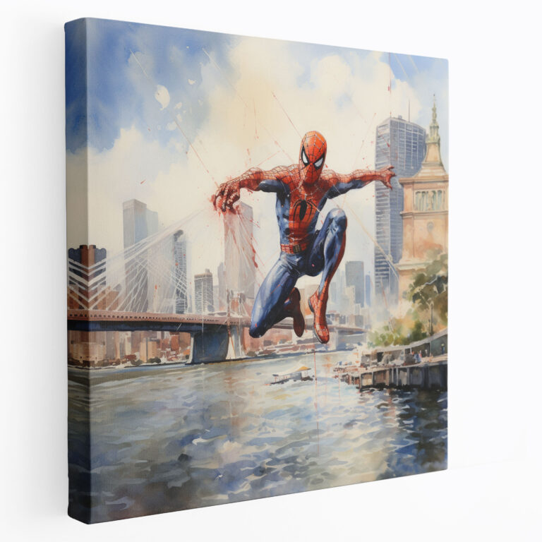Marvel Wall Art - Watercolor Spider-Man Canvas Print - Marvel, Spider-Man, Grace, Canvas Wall Art
