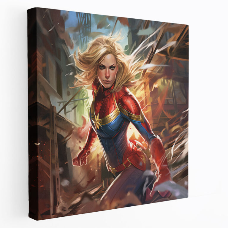 Marvel Canvas Print - Captain Marvel Wall Art - Marvel, Captain Marvel, Canvas Wall Art, Artwork
