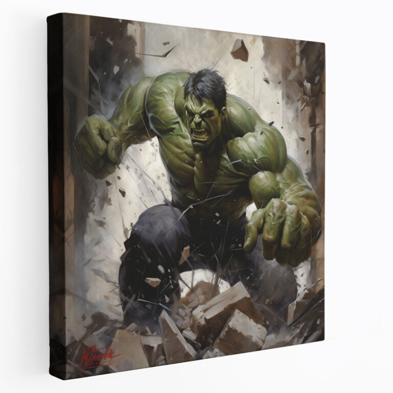 Marvel Canvas Print - The Hulk's Strength Wall Art - Marvel, Vivid Colors, Canvas, Home Decoration
