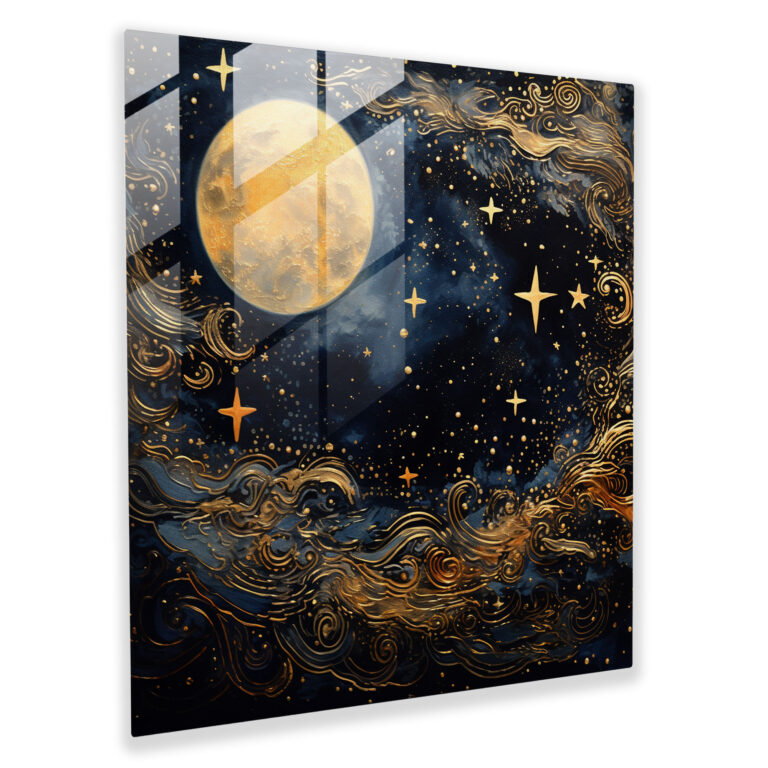 Motivational Glass Print - Celestial Dreams - Motivational, Modern Art, Wonder, Motivational