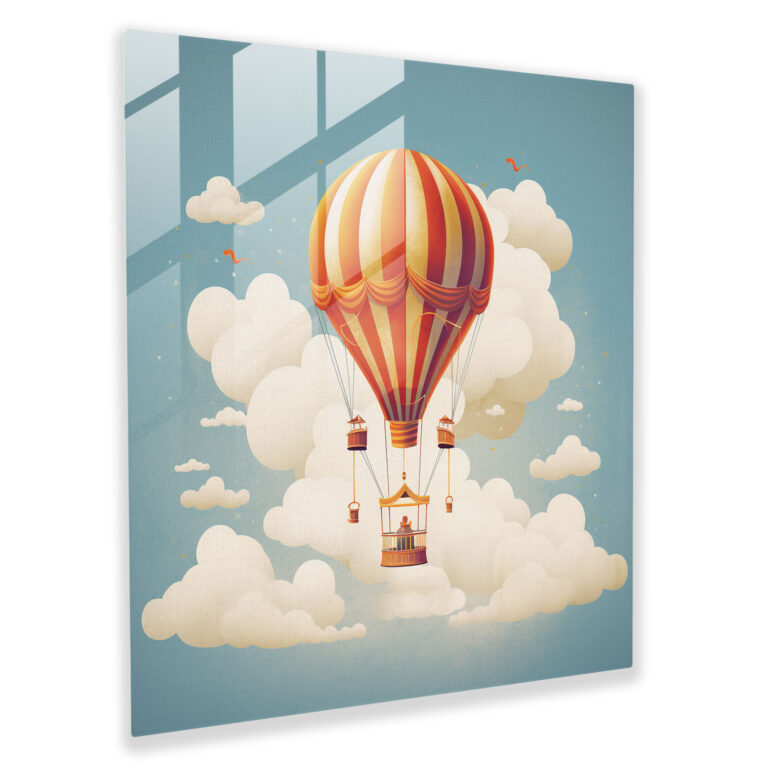Motivational Glass Print - Floating Dreams - Motivational, Glass Art, Motivational, Hot Air Balloon