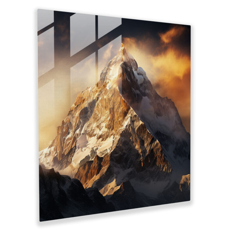 Motivational Glass Wall Art - Majestic Mountain View - Motivational, Glass Wall Art, Home Decoration, Glass Print