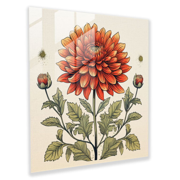 Motivational Glass Print - Blooming Flower - Motivational, Wall Decoration, Glass Wall Art, Blooming Flower