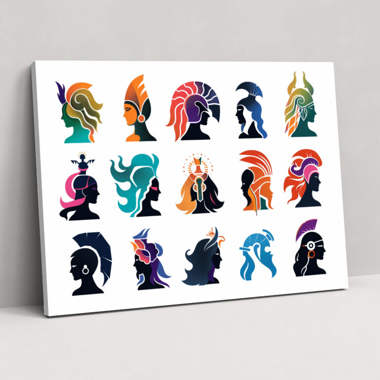 Mythological Symbols Wall Decoration - Mythology, Wall Decoration, Mythology, Canvas