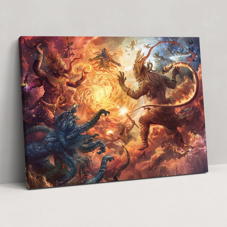 Hindu Mythology Wall Art - Mythology, Wall Decoration, Canvas, Canvas Wall Art