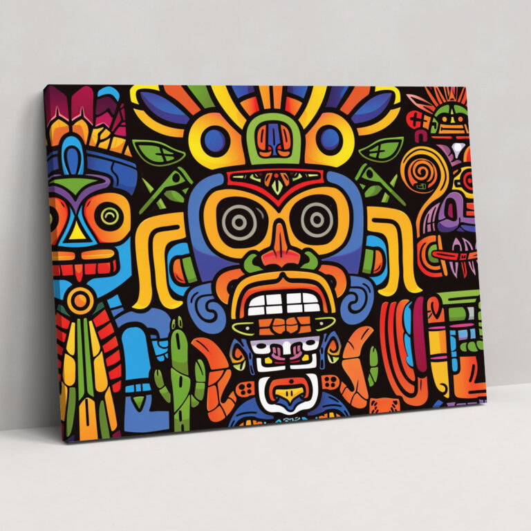 Aztec Mythology Canvas Print - Mythology, Canvas Wall Art, Wall Art, Home Decoration