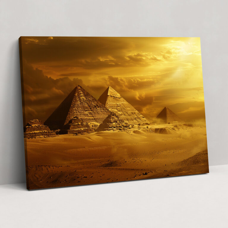 Mythology Wall Decoration - Majestic Pharaohs And Pyramids - Mythology, Wall Decoration, Canvas, Canvas Wall Art