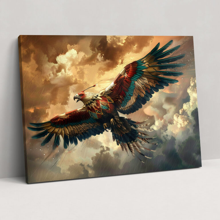 Mythology Wall Art - Thunderbird In Stormy Skies - Mythology, Home Decoration, Wall Art, Canvas Wall Art