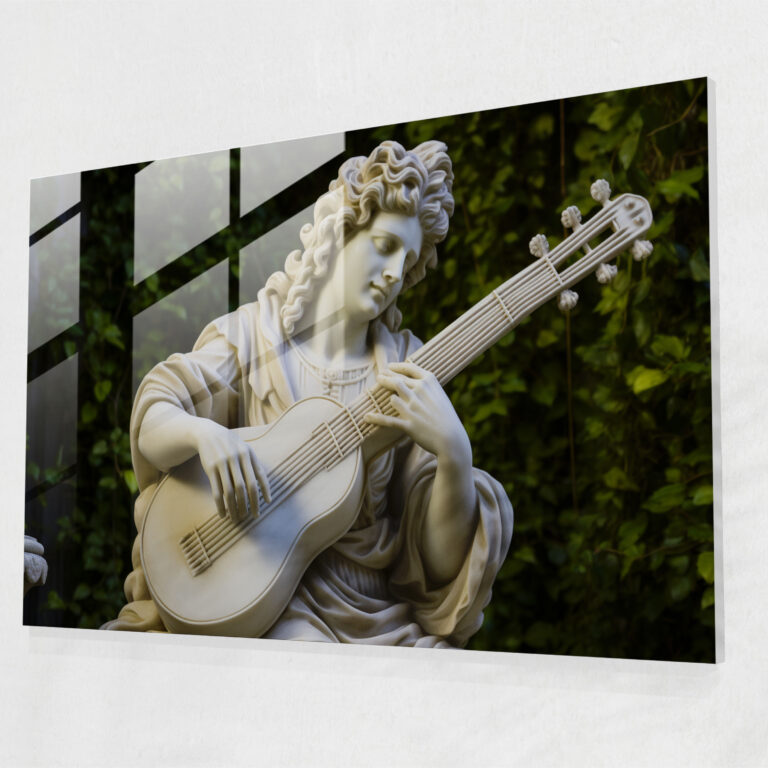 Mythology Glass Print - Apollo Playing The Lyre - Mythology, Home Decoration, Glass Art, Glass Print