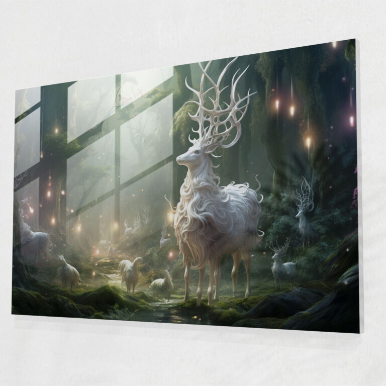 Mythology Glass Wall Art - Whimsical Mythological Forest - Mythology, Surreal, Glass Art, Whimsical