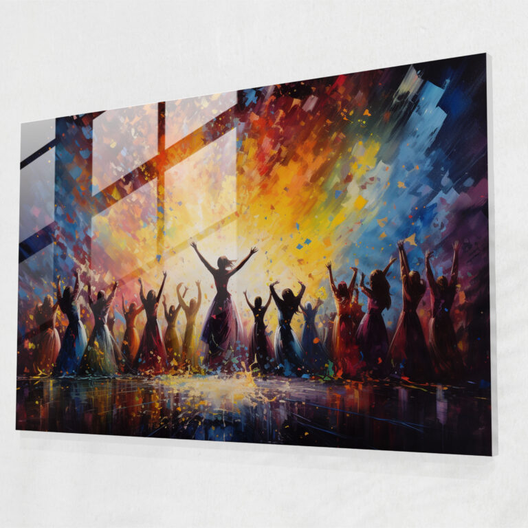 Mythology Glass Print - Cosmic Dance Of Apollo And The Muses - Mythology, Wall Decoration, Mythology, Glass Wall Art