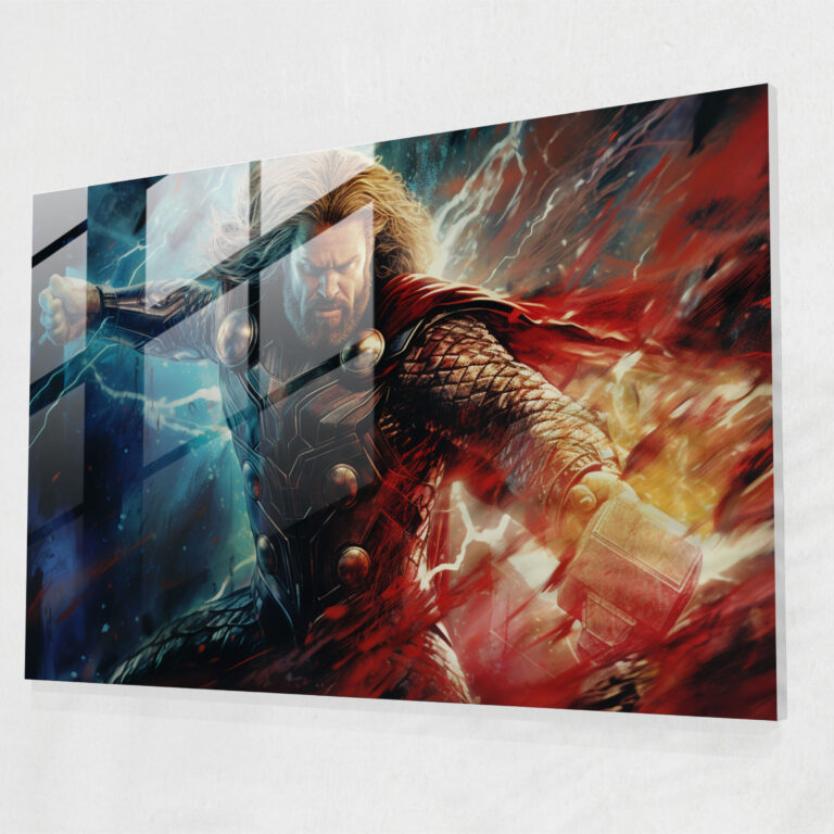 Mythology Glass Wall Art - Mythology, Thor, Wall Decoration, Glass Wall Art