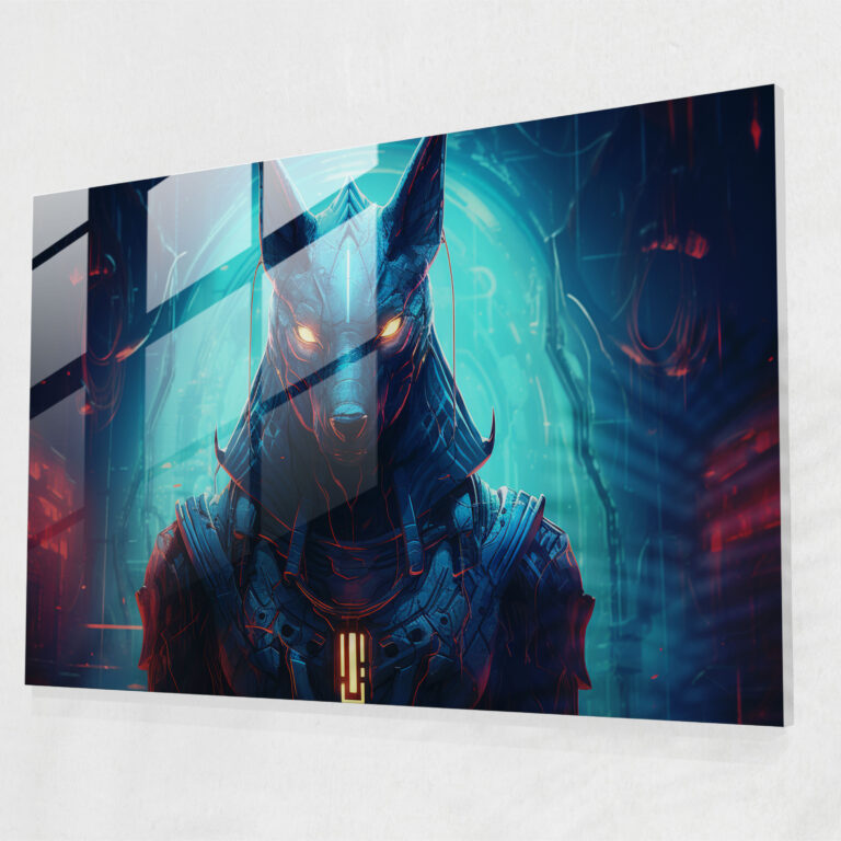 Mythology Glass Print - Anubis, Lord Of The Afterlife - Mythology, Mythology, Modern Art, Home Decoration