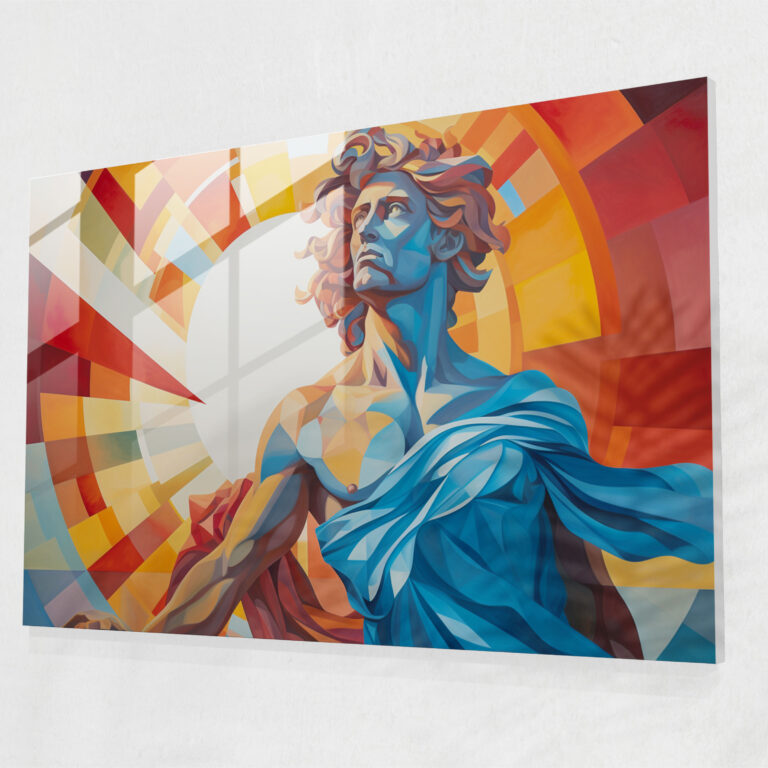 Mythology Glass Print - Apollo, God Of Music - Mythology, Greek Mythology, Abstract Art, God Of Music