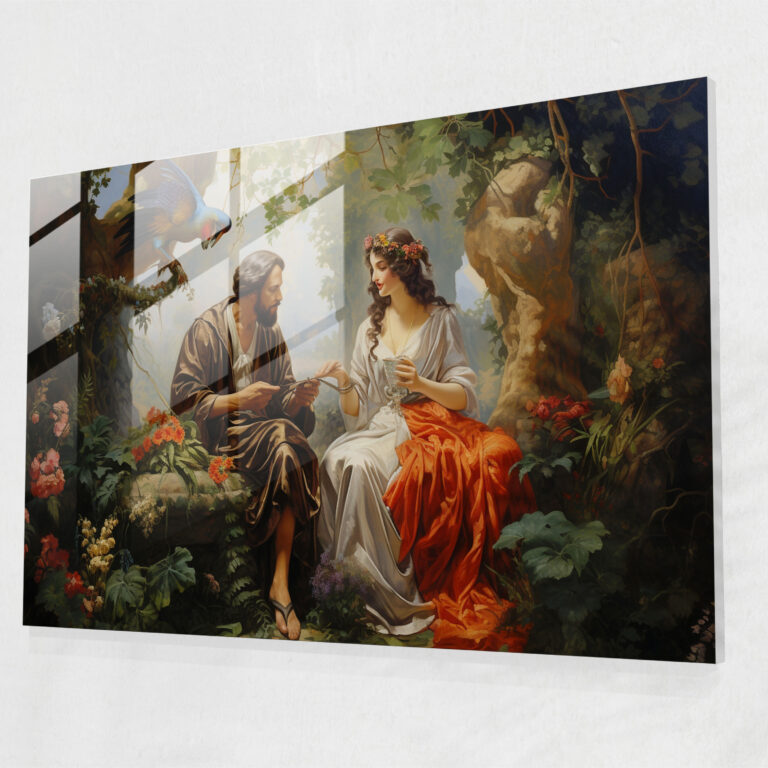 Classical Greek Mythology Glass Print - Mythology, Mythology, Classical Oil Painting, Elegance