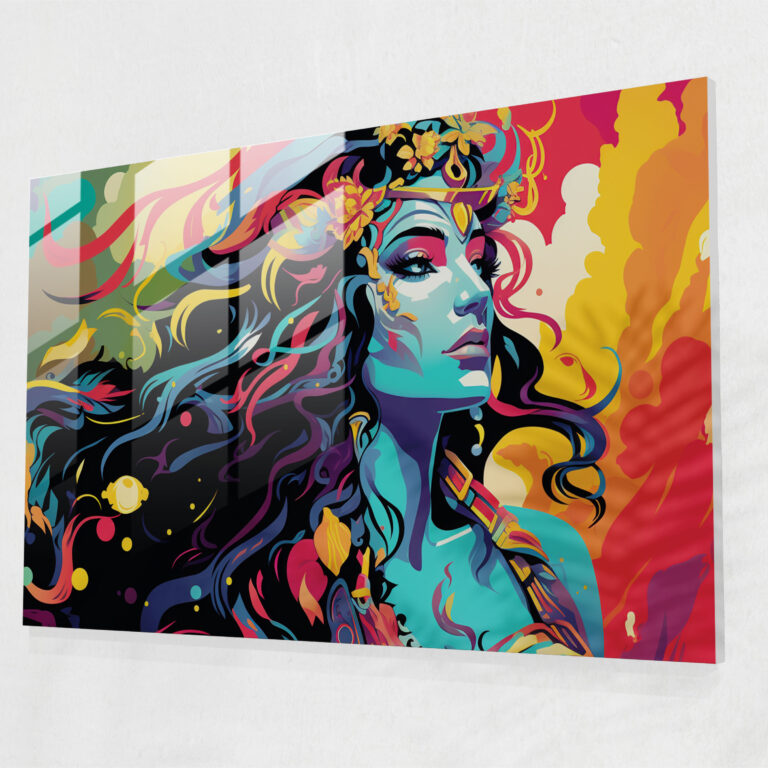 Pop Art Mythology Glass Wall Art - Mythology, Graphic Style, Contemporary Twist, Home Decoration
