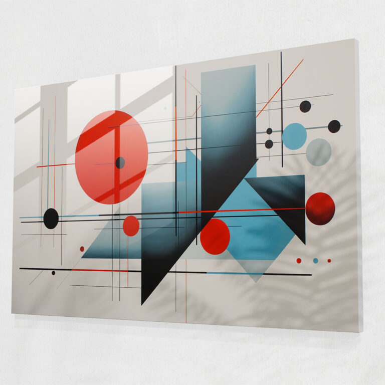 Geometric Mythological Symbols Glass Print - Mythology, Glass Print, Bold Shapes, Geometric Abstraction
