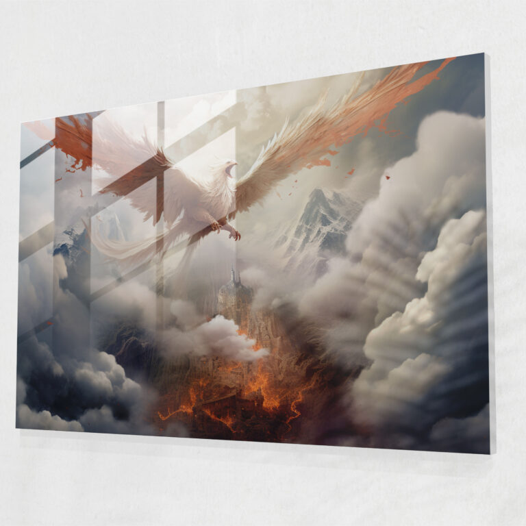 Mythical Creature Glass Wall Art - Mythology, Wall Decoration, Surreal Painting, Mythology