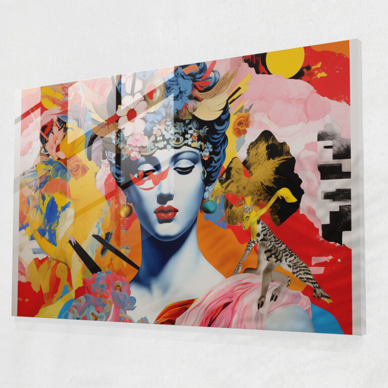 Mythology Glass Wall Art - Pop Art Collage - Mythology, Glass Wall Art, Home Decoration, Mythological Figures