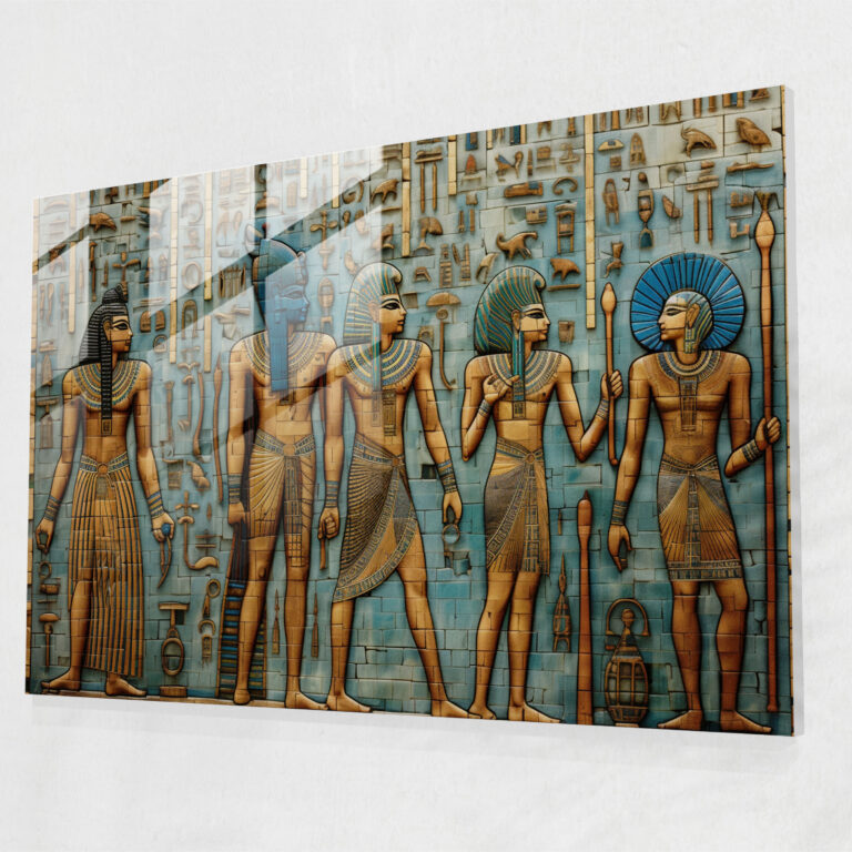 Egyptian Mythology Glass Wall Art - Mythology, Glass Print, Hieroglyphics, Rich History