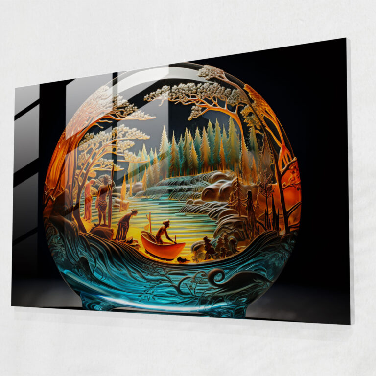 Native American Mythology Glass Art - Mythology, Intricate Design, Spirits, Glass Print
