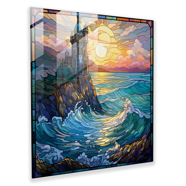 Maiden Tower Stained Glass Print - Maiden Tower, Glass Art, Maiden Tower, Wall Decoration