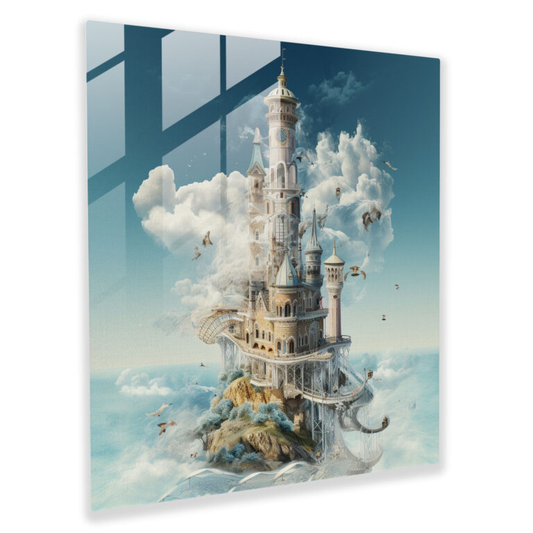 Dreams Of The Maiden Tower Glass Print - Maiden Tower, Glass Collage, Dreamy, Maiden Tower