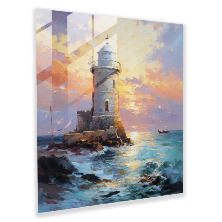 Maiden Tower Impressionist Glass Print - Maiden Tower, Delicate Colors, Glass Print, Nostalgia