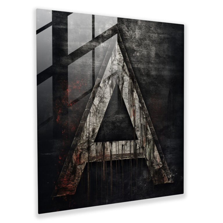 Metallica Logo Glass Print - Metallica, Logo Artwork, Grungy Aesthetic, Glass Wall Art