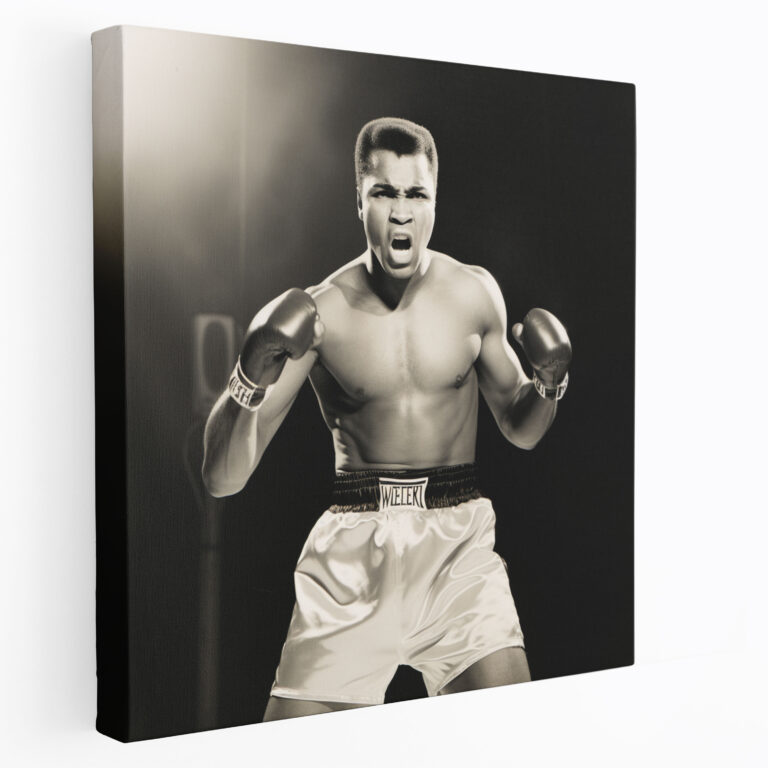Muhammad Ali Canvas Print - Vintage Black And White Wall Art - Muhammad Ali, Home Decoration, Vintage Photograph, Muhammad Ali