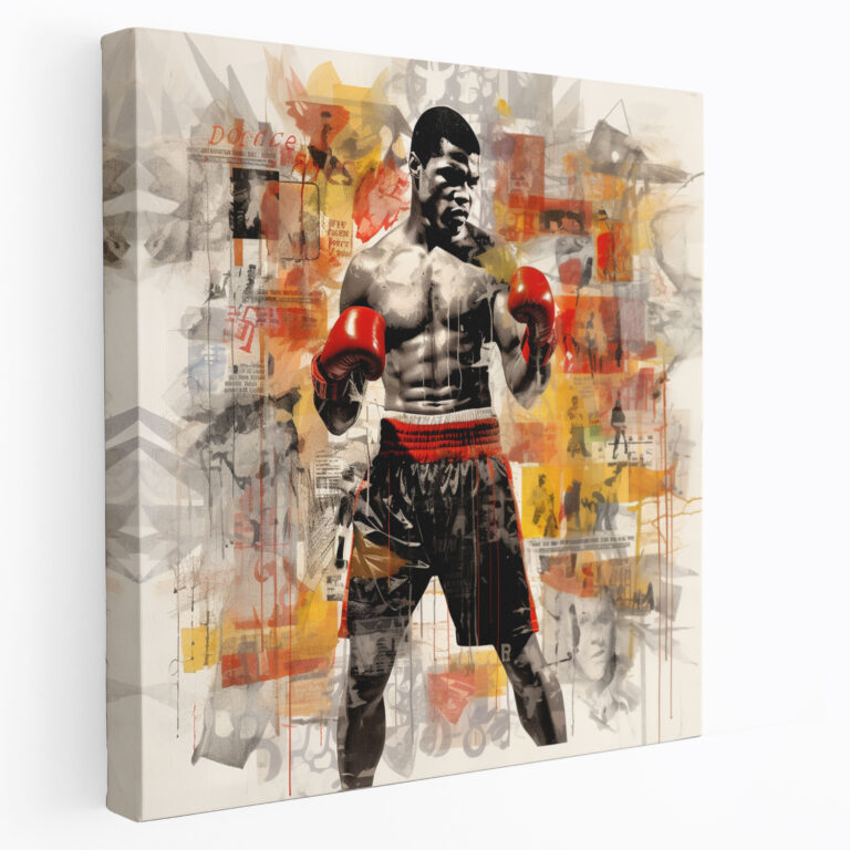Muhammad Ali Wall Decoration - Fights Collage Showcase - Muhammad Ali, Canvas, Home Decoration, Canvas Print