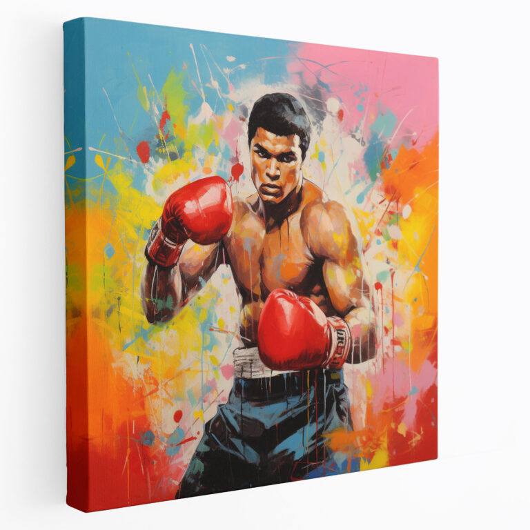 Muhammad Ali Pop Art Canvas Print - Muhammad Ali, Boxing Ring, Home Decoration, Pop Art