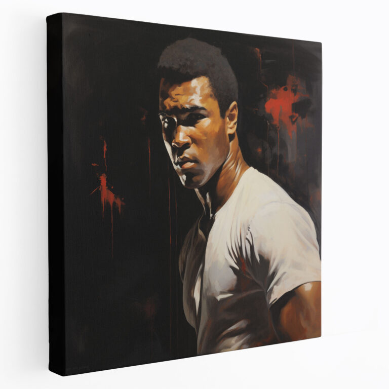 Intense Muhammed Ali Oil Painting - Muhammad Ali, Canvas Wall Art, Oil Painting, Muhammad Ali